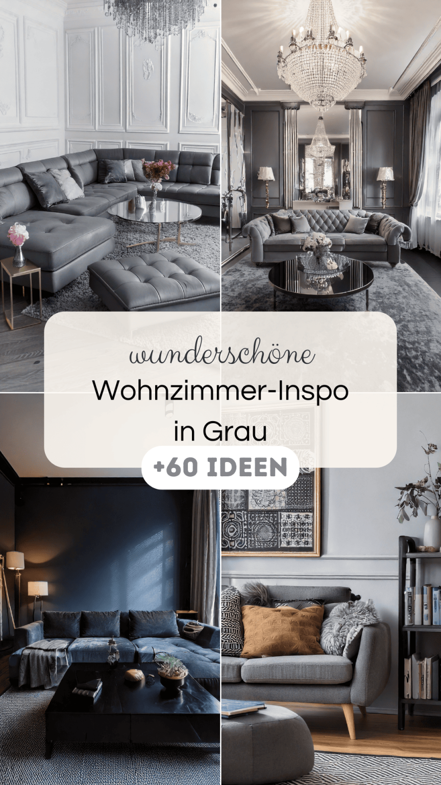 Wohnzimmer-Inspo in Grau – stilvoll, modern & gemütlich